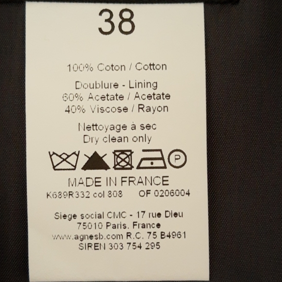 agnès b. Paris Gray Cotton Pencil Skirt, Size 38 - Picture 8 of 9